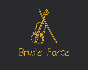 Golden Violin Cello logo design