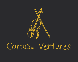 Golden Violin Cello logo design