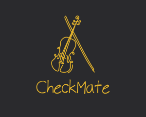 Golden Violin Cello logo design