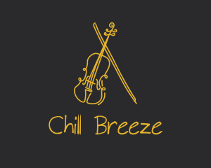 Golden Violin Cello logo design