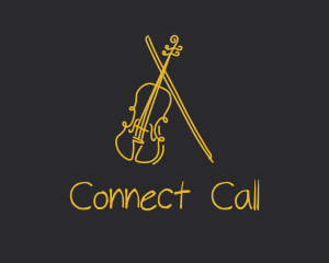 Golden Violin Cello logo design