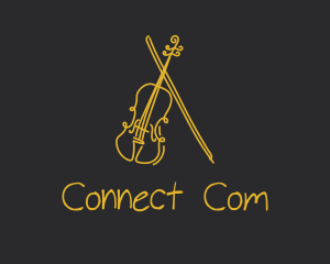 Golden Violin Cello logo design