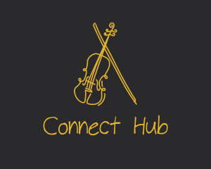 Golden Violin Cello logo design