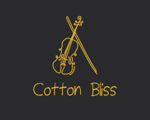 Golden Violin Cello logo design