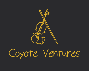 Golden Violin Cello logo design