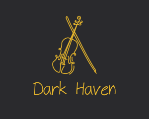 Golden Violin Cello logo design