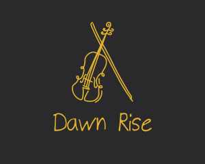 Golden Violin Cello logo design