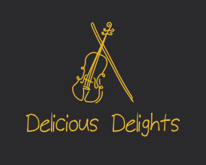 Golden Violin Cello logo design