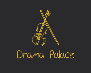 Golden Violin Cello logo design