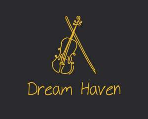 Golden Violin Cello logo design