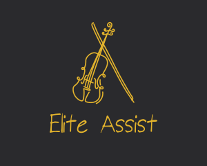 Golden Violin Cello logo design