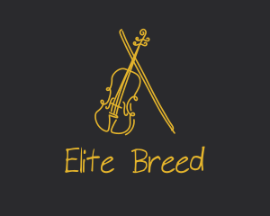 Golden Violin Cello logo design