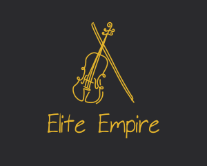 Golden Violin Cello logo design