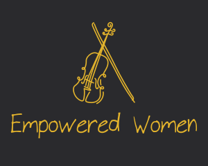 Golden Violin Cello logo design