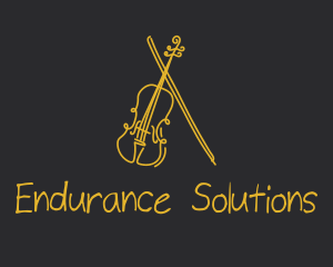 Golden Violin Cello logo design