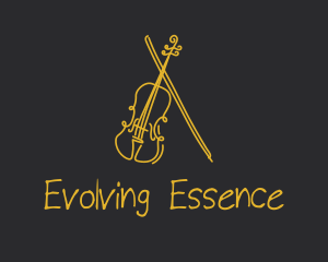 Golden Violin Cello logo design