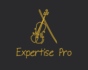 Golden Violin Cello logo design