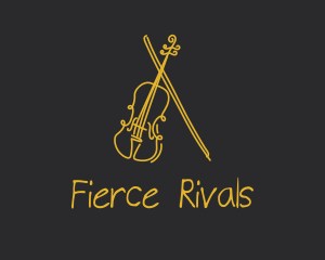 Golden Violin Cello logo design