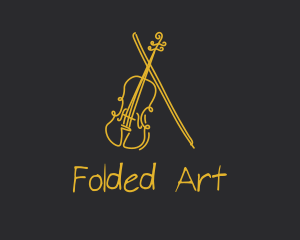 Golden Violin Cello logo design