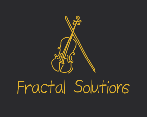 Golden Violin Cello logo design