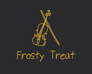 Golden Violin Cello logo design