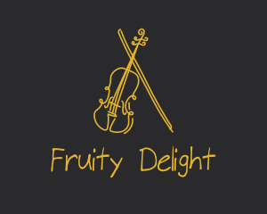 Golden Violin Cello logo design