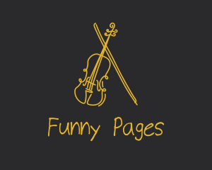 Golden Violin Cello logo design