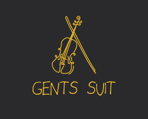 Golden Violin Cello logo design