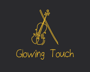 Golden Violin Cello logo design