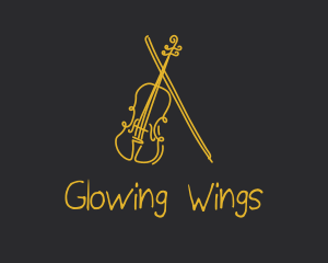 Golden Violin Cello logo design