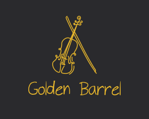 Golden Violin Cello logo design