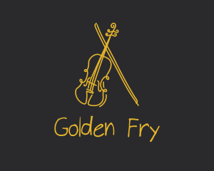 Golden Violin Cello logo design