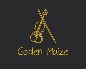 Golden Violin Cello logo design