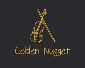 Golden Violin Cello logo design