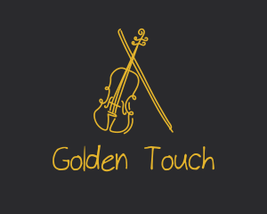 Golden Violin Cello logo design