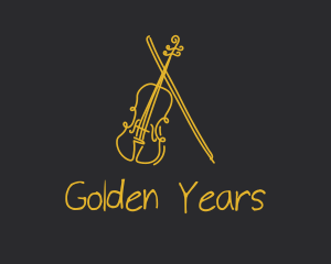 Golden Violin Cello logo design