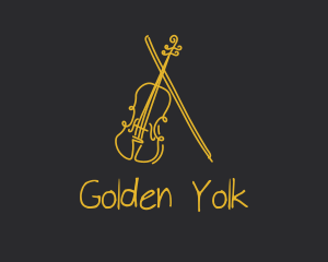 Golden Violin Cello logo design