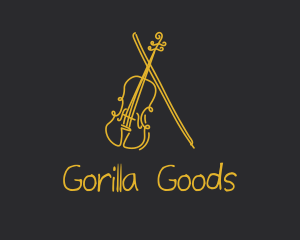 Golden Violin Cello logo design