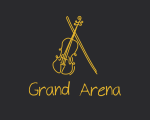 Golden Violin Cello logo design