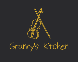 Golden Violin Cello logo design