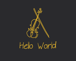 Golden Violin Cello logo design