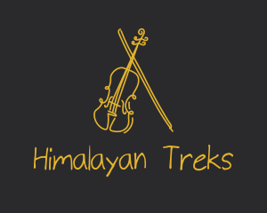 Golden Violin Cello logo design