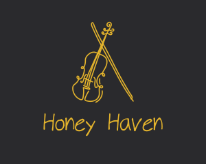 Golden Violin Cello logo design