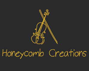 Golden Violin Cello logo design