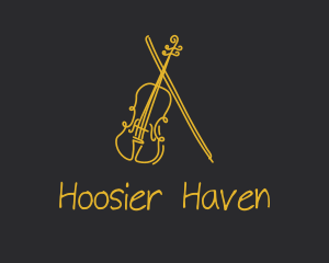 Golden Violin Cello logo design