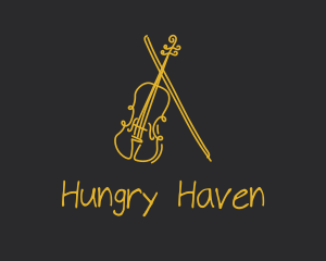 Golden Violin Cello logo design