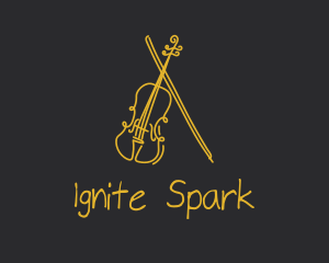 Golden Violin Cello logo design