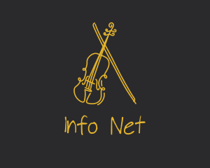 Golden Violin Cello logo design