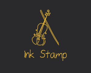 Golden Violin Cello logo design