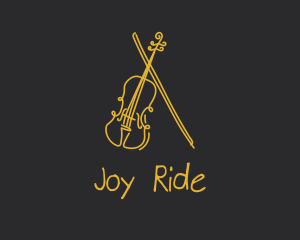 Golden Violin Cello logo design